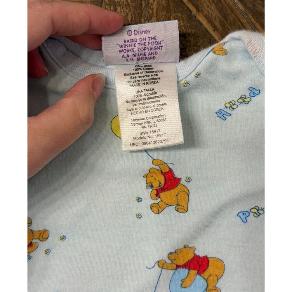 Vintage 90s Disney Winnie the Pooh Infant Unisex Sleep Sack Layette One Size